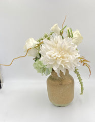 Variety mixed vase green & gold